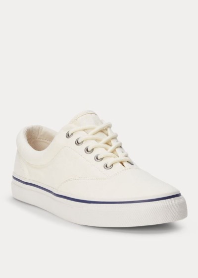 Zapatillas Polo Ralph Lauren Hombre Creme - Harpoon Canvas - WYCKA4086